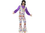 Smiffys - Costume Da Hippy "60S Groovy"" Per Uomo SM3465 (Xl) (Colorato)"