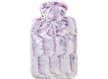 Hugo Frosch Bottiglia Dell'acqua Calda Classica Con Copertura Soffice A Pelo Alto Da 1,8 Litri Viola/Argento Melange