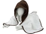 A&R 032.50 | Asciugamano Con Cappuccio Per Bambini / 75 X 75 Cm - Farbe: Bianco/Marrone Cioccolato/Marrone Cioccolato - GrößE: 75 X 75 Cm