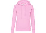 Fruit Of The Loom Lady Fit Pullover Mit Kapuze BC363 (M) (Rosa)
