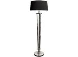 Casa Padrino Luxus Stehleuchte Silber / Schwarz Ø 30 x H. 155 cm - Wohnzimmermöbel