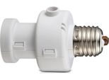 Adattatore Per Attacco Lampada Con Sensore Crepuscolare Base Lampada E27 Bianco