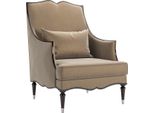 Casa Padrino Poltrona Da Salotto Barocca Kaki 80 X 75 X H. 110 Cm - Mobili Da Salotto Nobili In Stile Barocco