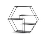 Haku MöBel Scaffale A Muro Nero - Metallo, L/A/D: 61X54X16 Cm