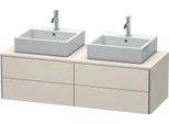 Duravit Xsquare Meuble Sous-Vasque Sur Console Suspendu, Pour Deux Vasques, 4 Tiroirs, 1400X400X548Mm, XS4916B9191, XS4916B9191