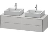 Duravit Xsquare Meuble Sous-Vasque Sur Console Suspendu, Pour Deux Vasques, 4 Tiroirs, 1400X400X548Mm, XS4916B3939, XS4916B3939