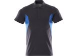 Polo Nero/Blu Azzurro, Taglia 2XL One Mascot 18383-961-01091