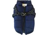 Giacca Per Cani Gilet Invernale Giacche Cappotto Per Cani Maglione Per Animali Domestici Costume Da Sci Gilet Senza Maniche In Cotone Imbottito Con Imbracatura Con Cinturino Al Petto