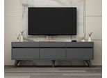 Skye Decor, River - Antracite, Tavolino Per Tv, Antracite, 100 % Pannello Di Legno Rivestito Di Melamina, 150 X 30 X 48 Cm