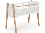 AT4 - Culla Co-Sleeping Pirate Legno - Bianco/Faggio Natural - 87 X 50 X 74 Cm