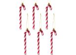 14CM Glitter Albero Di Natale Decorazione Blu Bastone Di Zucchero Ciondolo 6 Pezzi Albero Di Natale Decorazione Bastone Di Zucchero Decorazione Di Natale, Rosso, Plastica