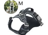Pettorina Traspirante Per Cani Di Grossa Taglia, Pettorina Anti Tirante Senza Tirante Pettorina Leggera Per Cani, M, Nero