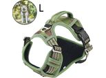 Pettorina Traspirante Per Cani Di Taglia Grande, Pettorina Anti Tirante Senza Tirante Pettorina Leggera Per Cani, L, Verde