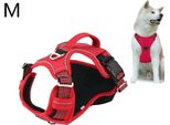 Pettorina Traspirante Per Cani Di Taglia Grande, Pettorina Anti Tirante Senza Tirante Pettorina Leggera Per Cani, M, Rosso