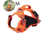 Pettorina Traspirante Per Cani Di Grossa Taglia, Pettorina Anti Tirante Senza Tirante Pettorina Leggera Per Cani, M, Arancione
