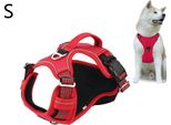 Pettorina Traspirante Per Cani Di Taglia Grande, Pettorina Anti Tirante Senza Tirante Pettorina Leggera Per Cani, S, Rosso