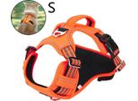 Pettorina Traspirante Per Cani Di Grossa Taglia, Pettorina Anti Tirante Senza Tirante Pettorina Leggera Per Cani, S, Arancio