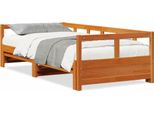 Vidaxl Letto Da Giorno Senza Materasso Marrone Cera 90X200 Cm In Legno Di Pino Massiccio