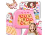 Gioco Sensoriale Unicorno Pop It Luci A Batteria Suoni Bolla Rosa
