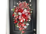 Ghirlanda Di Natale - Ghirlanda Di Albero Di Natale Con Bacche Rosse, Ghirlanda Di Natale Per La Porta D'ingresso, Decorazione Per La Parete Del Camino, Decorazione Natalizia