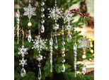 10 Pezzi Di Ornamenti Natalizi Di Cristallo Per Le Decorazioni Dell'albero, Ornamenti Pendenti Del Ghiacciolo Per Il Paese Delle Meraviglie Invernale, Lampadari, Cristalli, Decorazioni
