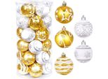 Set Di Ornamenti Natalizi, 6 Cm, 30 Pezzi, Decorazioni Natalizie Pendenti Per Alberi Di Natale, Feste