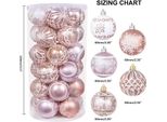 Set Di Ornamenti Natalizi, 6 Cm, 30 Pezzi, Decorazioni Natalizie Pendenti Per Alberi Di Natale, Feste