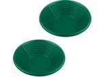 Relaxdays Set Di 2 Padelle Per Il Lavaggio Dell'oro Verde