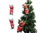 Orgrimmar 2 Babbo Natale Che Si Arrampica Su Una Scala Di Corda, Decorazione Natalizia Per Albero Di Natale, Festa, Porta D'ingresso, Decorazione Murale