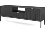Mobile Tv: Un Cassetto, Due Ante, Tre Ripiani, Colore: Nero, Colore Telaio: Nero Dimensioni Del Mobile: L: 154 Cm, A: 56 Cm, P: 39 Cm