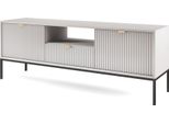 Mobile Tv: Un Cassetto, Due Ante, Tre Ripiani, Colore: Grigio, Colore Telaio: Nero. Dimensioni Del Mobile: L: 154 Cm, A: 56 Cm, P: 39 Cm