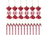 18 Pezzi Bastoncini Di Zucchero Decorazione Di Natale Baubles Decorazione Bastoncini Di Zucchero Decorazione Glitter Albero Di Natale Decorazioni Albero Di Natale, Rosso