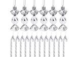 18 Pezzi Bastoncini Di Zucchero Decorazione Di Natale Baubles Decorazione Bastoncini Di Zucchero Decorazione Glitter Albero Di Natale Decorazioni Albero Di Natale, Argento
