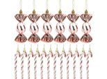 18 Pezzi Bastoncini Di Zucchero Decorazione Di Natale Decorazioni Natalizie Bastoncini Di Zucchero Decorazione Glitter Albero Di Natale Decorazioni Per L'albero Di Natale, Oro Rosa