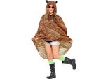 Smiffys - Poncho Per Uomo/Donna Unisex - Party SM123 (Taglia Unica) (Marrone/Nero)