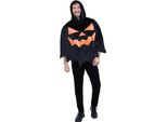 Smiffys - Costume Poncho Per Uomo SM1059 (Taglia Unica) (Nero/Arancione)