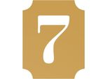 Distintivo Numero 7, Satingold, 70 Mm