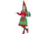 Smiffys - Costume "Piccolo Aiutante Di Babbo Natale"" - Ragazze SM1675 (128-134) (Rosso/Verde)"