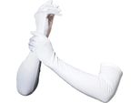 Smiffys - Guanti Da Donna Tinta Unita Lunghi SM205 (Taglia Unica) (Bianco)