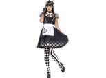 Smiffys - Costume "Alice"" - Donna SM2320 (L) (Nero/Bianco)"