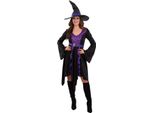 Smiffys - Costume Da Strega "Practical Spell"" - Donna SM2389 (M) (Nero/Viola)"