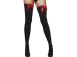 Febbre - Calze Autoreggenti Da Donna SM2407 (Taglia Unica) (Nero/Rosso)