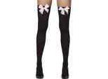 Fever - Calze Autoreggenti Da Donna SM2407 (Taglia Unica) (Nero/Bianco)