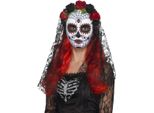 Smiffys - Accessorio Per Il Costume Del Giorno Dei Morti - Donna SM2605 (Taglia Unica) (Rosso/Nero)