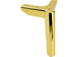 Gamba Per Mobili In Metallo In Oro-Cromo, Altezza 15 Cm Elegante Superficie Cromata Per Un Design Minimalista E Glamour, Ideale Per Mobili E Interni Moderni