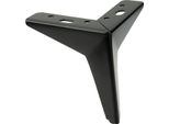 Gamba Per Mobili Star In Nero Opaco, Altezza 13 Cm, In Metallo, Adatta Per Divani, Poltrone E Mobili Tv, Incluse Le Guide Di Protezione Per Proteggere Il Pavimento, Design Moderno, Alta Qualità.