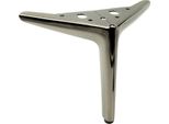 Eleganti Gambe Per Mobili In Cromo Nero, Altezza 15 Cm - Supporto Elegante E Minimalista Per I Vostri Interni.