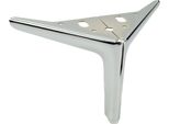 Elegante Gamba Per Mobili In Metallo, Cromo Argento, Altezza 12 Cm, Con Base Antigraffio - Design Moderno Per Interni Eleganti.