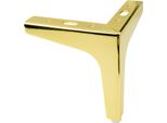 Gamba Per Mobili In Cromo Oro, 13 Cm - Design Elegante E Minimalista Per Un Arredamento Di Classe E Una Protezione Ottimale Del Pavimento.