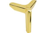 Elegante Gamba In Metallo Loft In Cromo-Oro, Altezza 12 Cm, Design Elegante Per Interni Glamour, Con Protezione Antigraffio Per Il Pavimento.